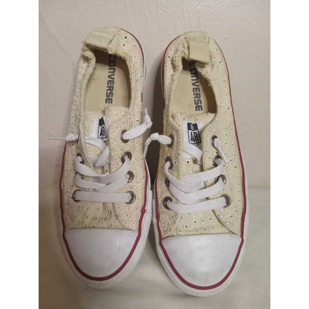 Cream Eyelet Converse Sneakers